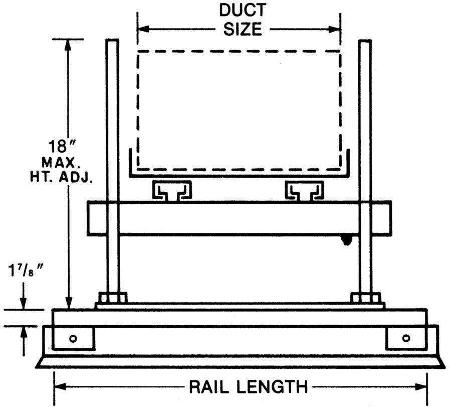 Standard Rectangular Duct Support Dimensional